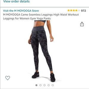 Camo flattering seamless black leggings